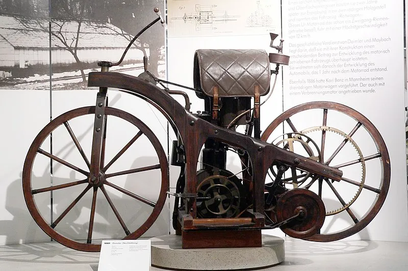 Gottlieb Daimler and Wilhelm Maybach designed the Reitwagen in 1885